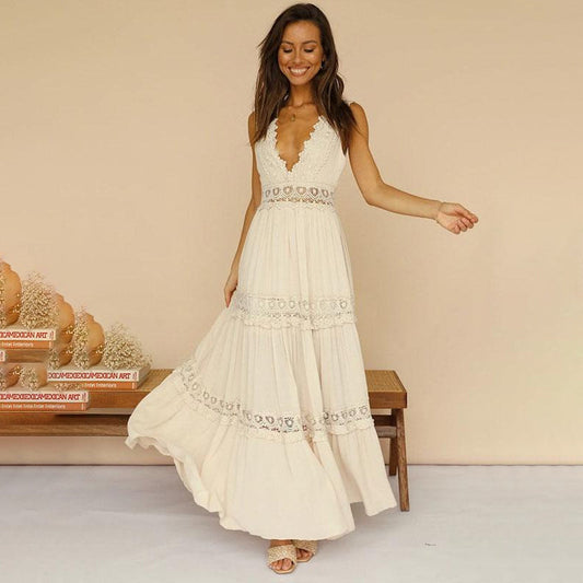 Seraphina | Lace Back Maxi Dress