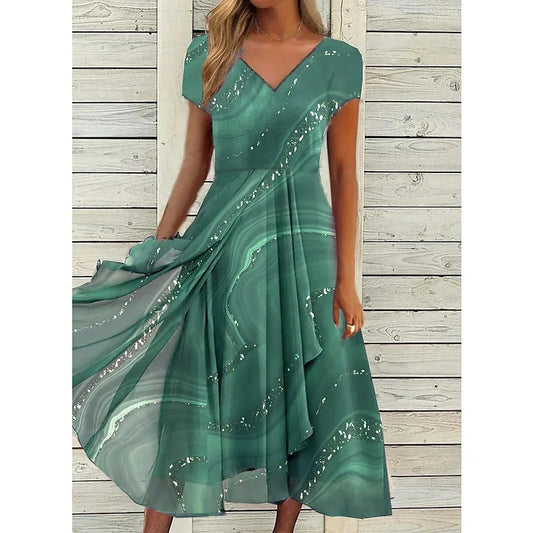 Amaris | V-neck Midi Dress