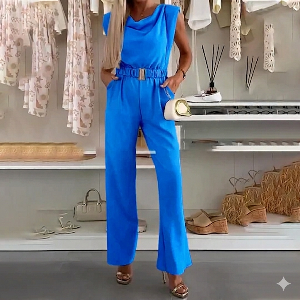 Aimy | Sculpted Drape Architecture, Fluid Wide-Leg Tailoring