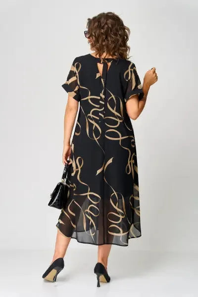 Sina | Cascading Chiffon Layers, Sculpted Abstract Fluidity