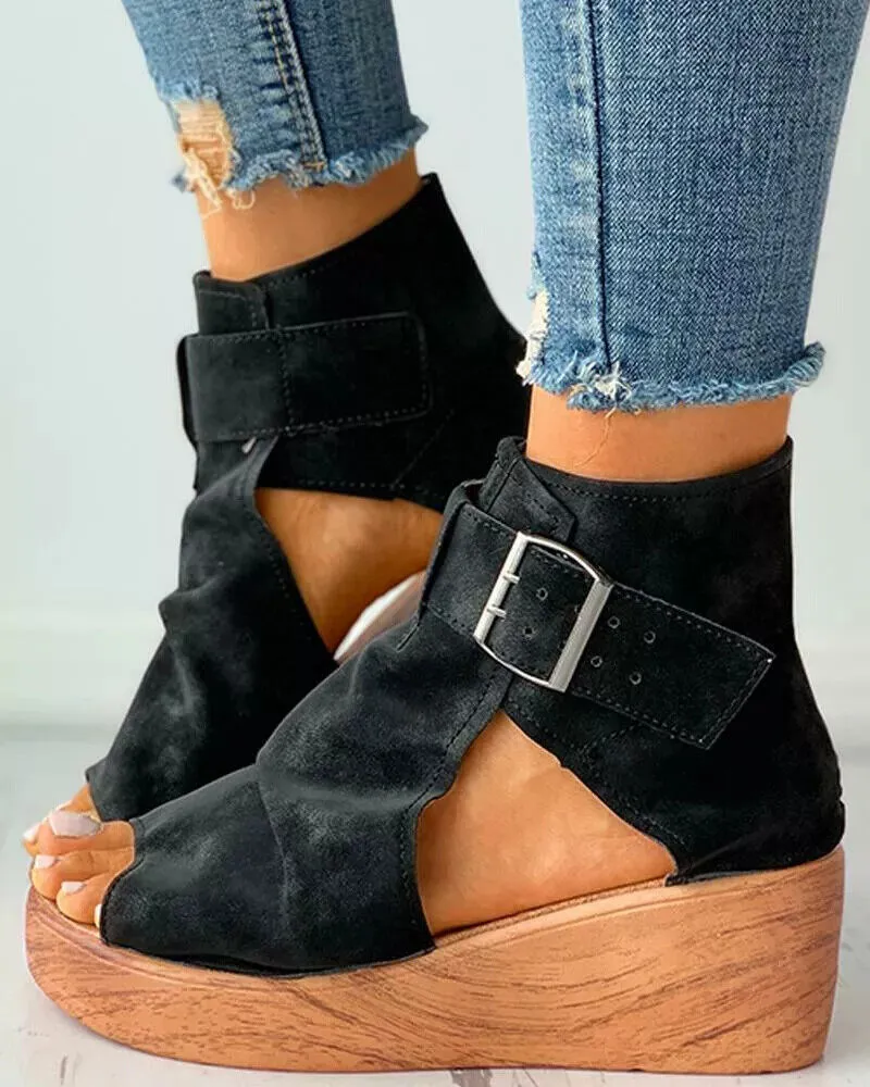 Buckle | Vintage Architectural Contour, Elevated Wedge Balance