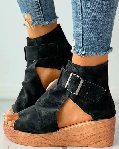 Buckle | Vintage Architectural Contour, Elevated Wedge Balance