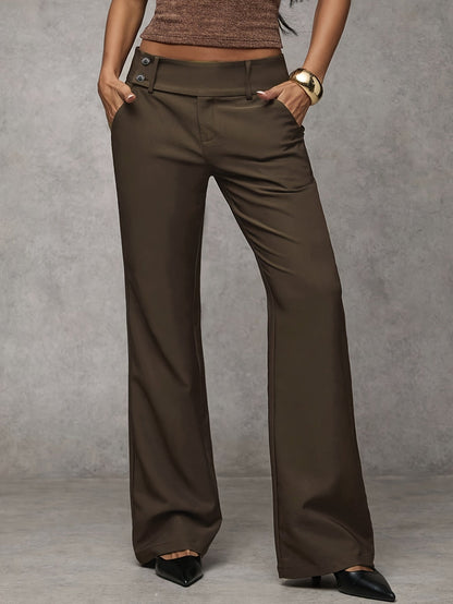 Duna | Elongating Straight-Leg Architecture, High-Waist Fluid Tailoring