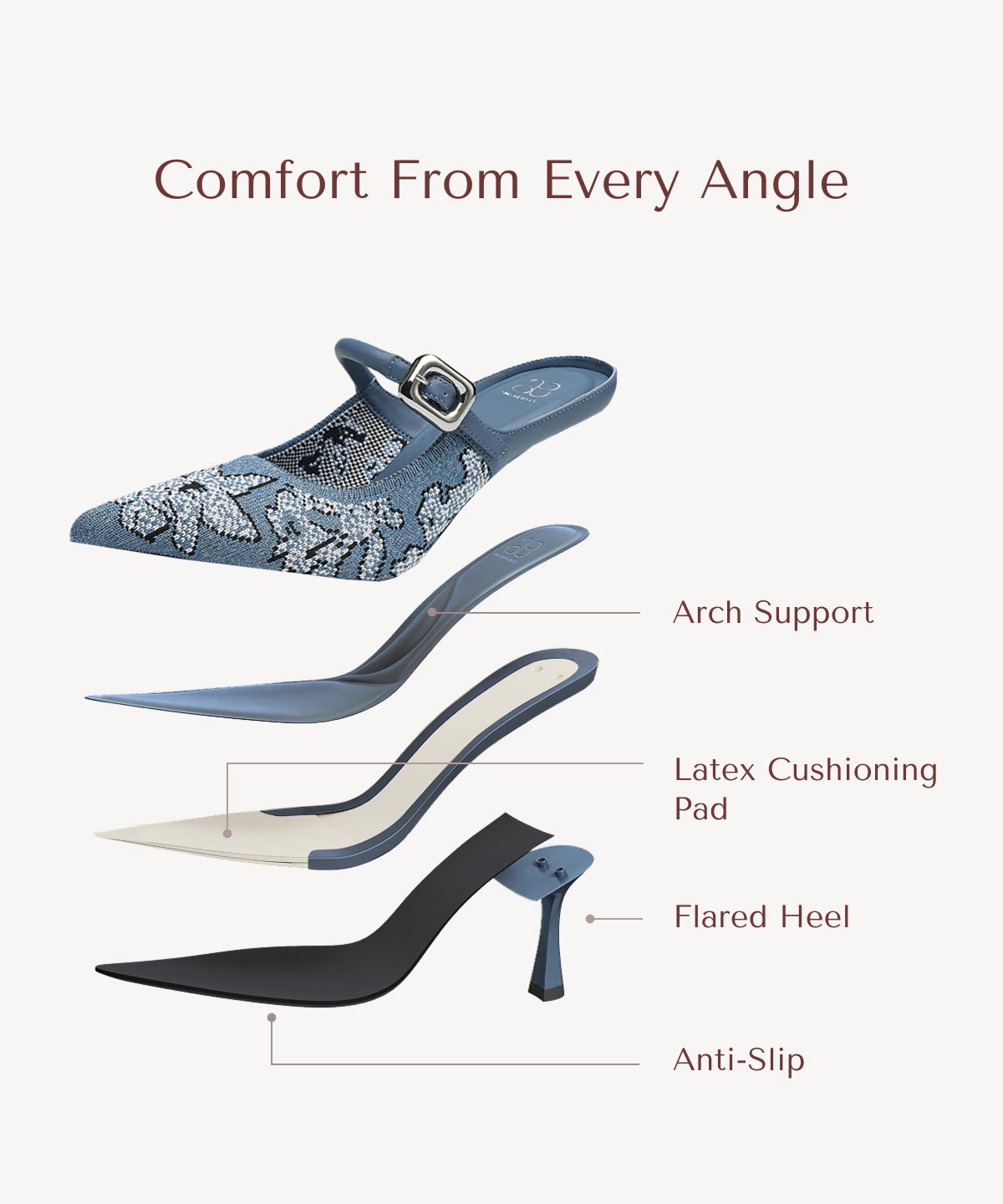 Grace | Sculpted Stiletto Geometry, Seamless Fly-Woven Luxury