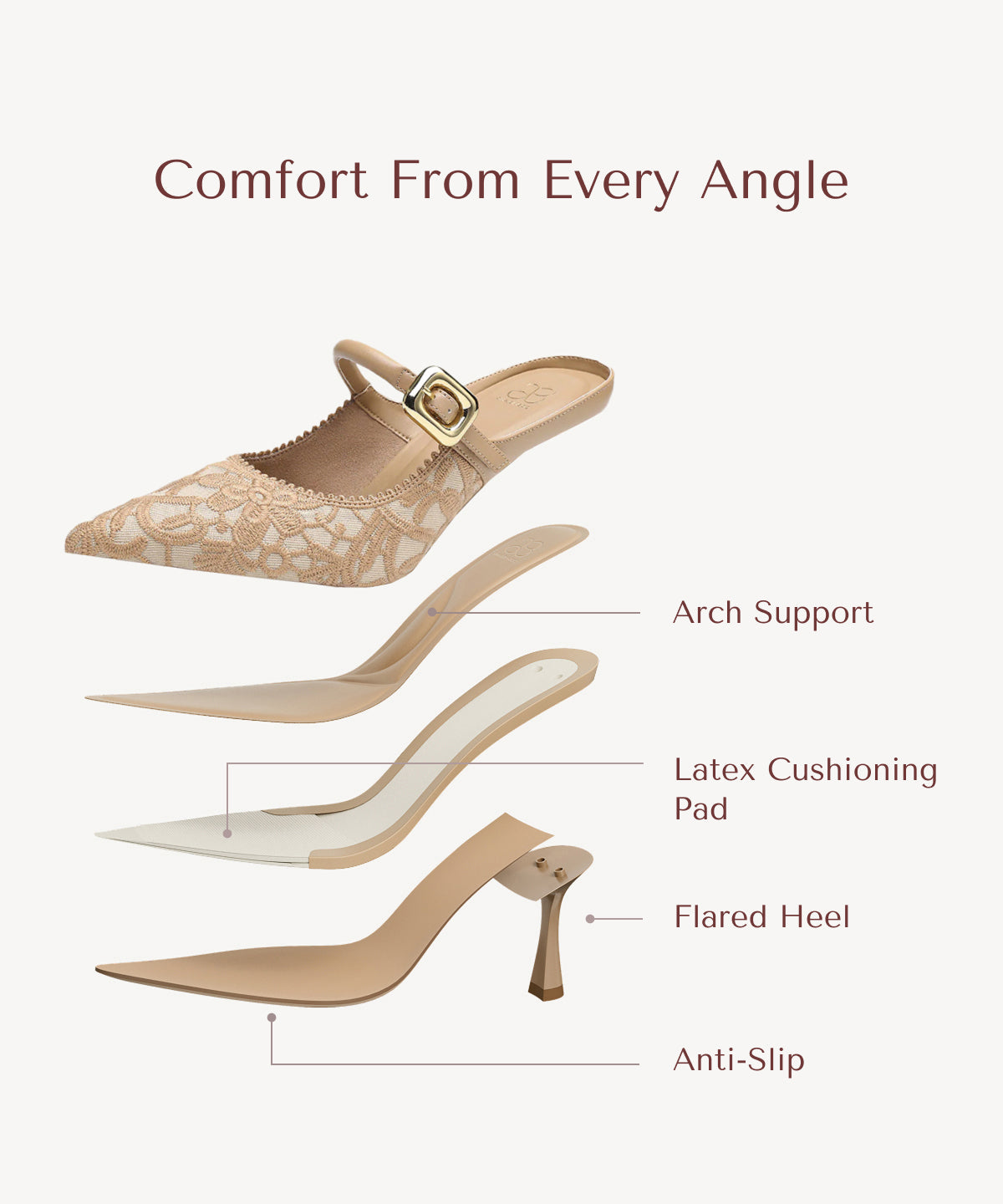 Grace | Sculpted Stiletto Geometry, Seamless Fly-Woven Luxury