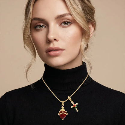 Merca | Sacred Crimson Artistry, Sculpted Baroque Elegance
