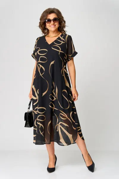 Sina | Cascading Chiffon Layers, Sculpted Abstract Fluidity