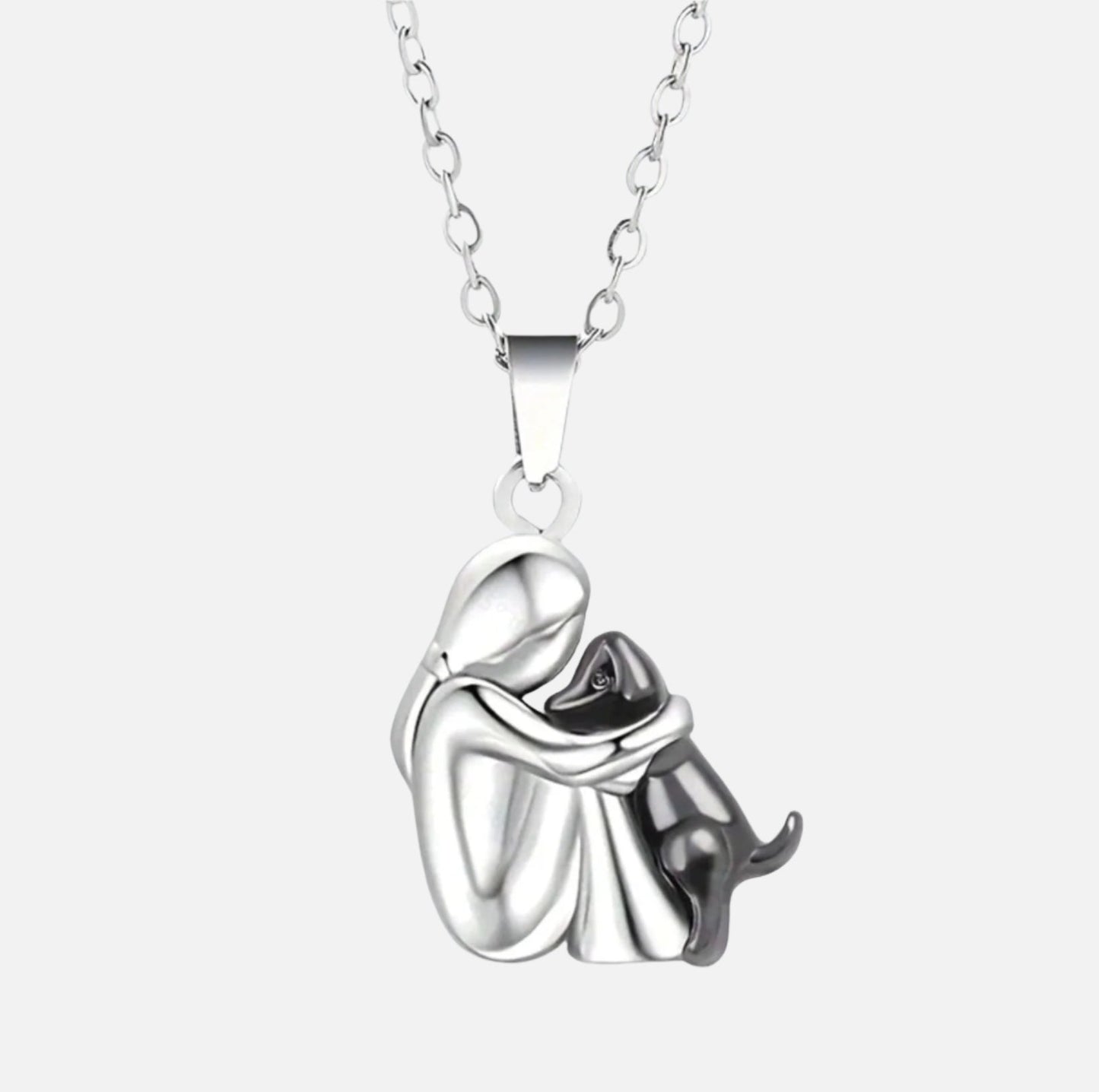 Dog love | Sculpted Pet Hug Pendant, Radiant 14K Gold-Tone Tribute