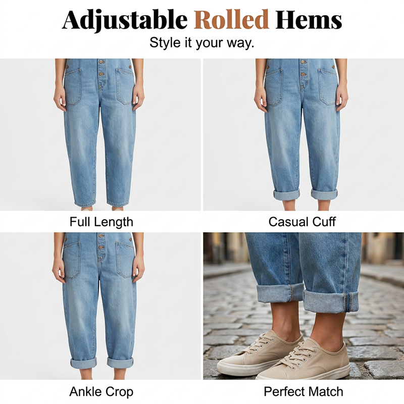 Camy | Vintage Hardware Accents, Relaxed Utility Dungaree Cut