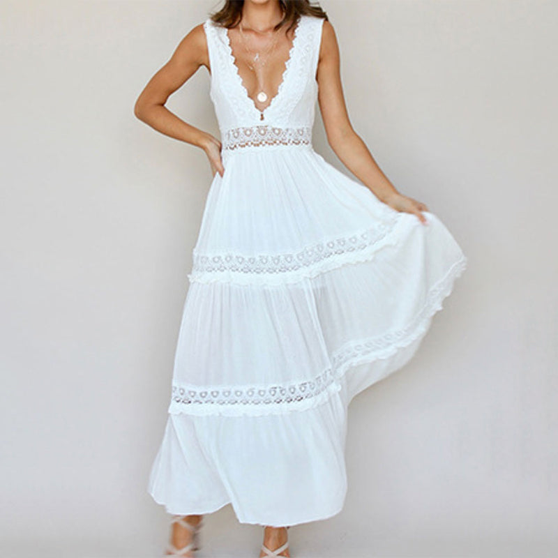Seraphina | Lace Back Maxi Dress