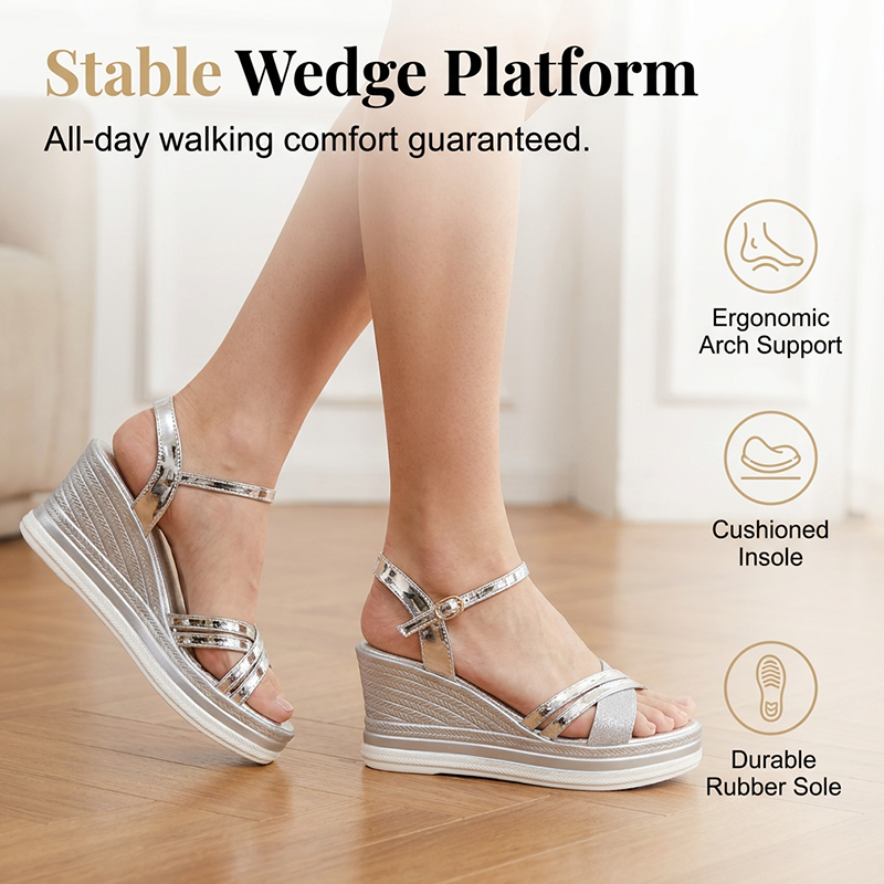 Lane | Metallic Shimmer Elevation, Ergonomic Platform Balance