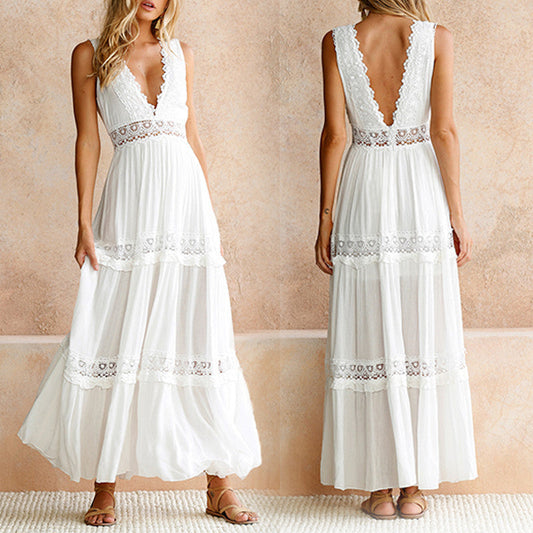 Seraphina | Lace Back Maxi Dress