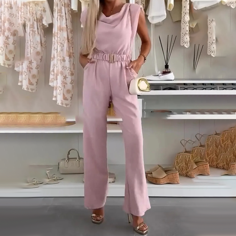 Aimy | Sculpted Drape Architecture, Fluid Wide-Leg Tailoring