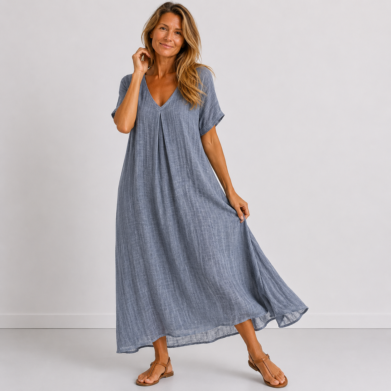 Violette | Soft-Touch Breathable Matrix, Fluid V-Neck Architecture