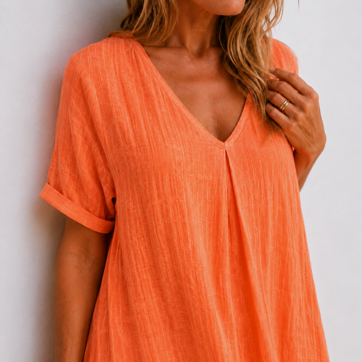 Violette | Soft-Touch Breathable Matrix, Fluid V-Neck Architecture