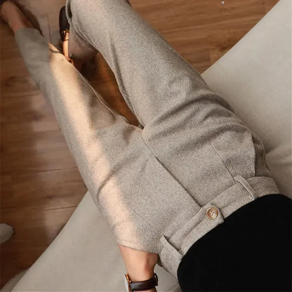 Elviera | Herringbone Trousers