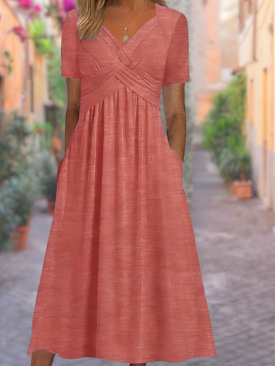 Elanora | Wrap Style Midi Dress