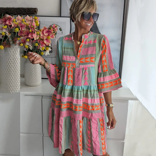 Grace | Boho Tiered Swing Dress