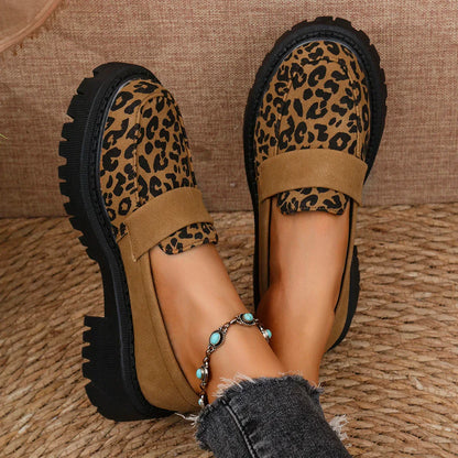 Arden | Leopard Platform Loafers