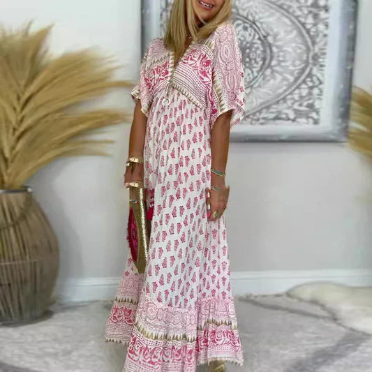 Alvara | Boho Print Maxi Dress