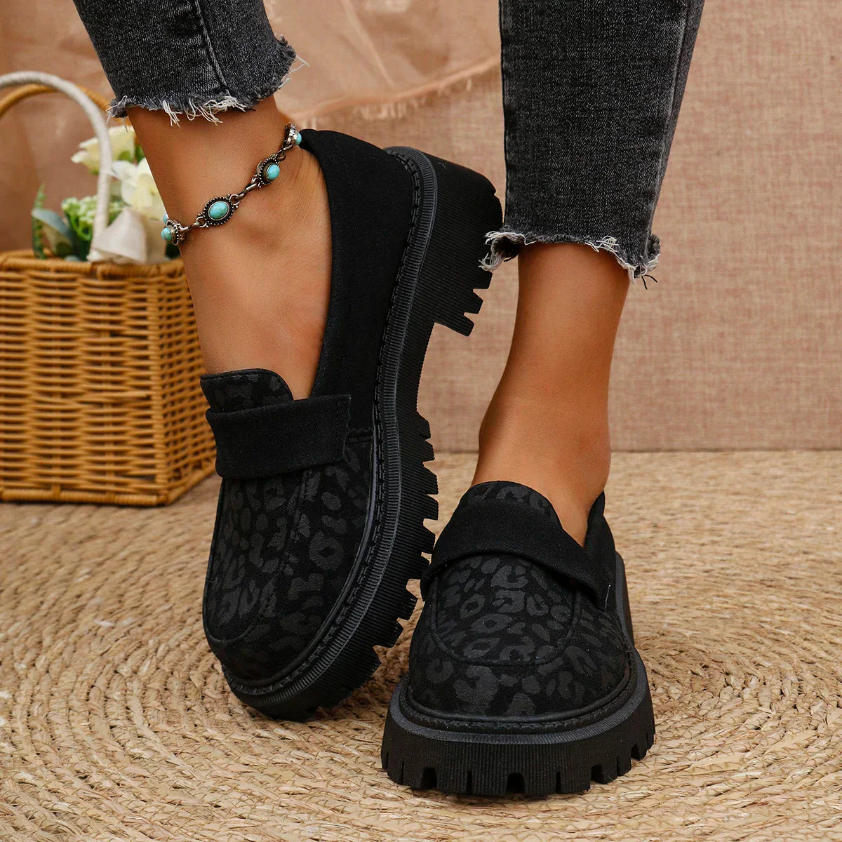 Arden | Leopard Platform Loafers