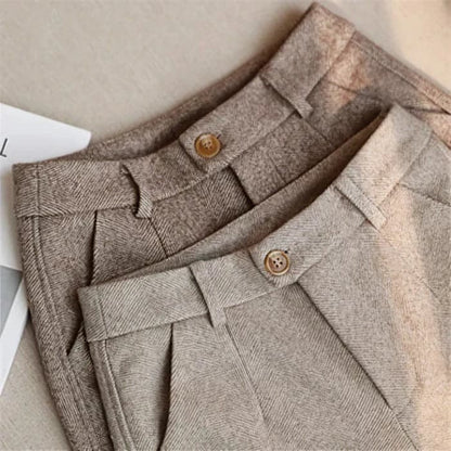 Elviera | Herringbone Trousers