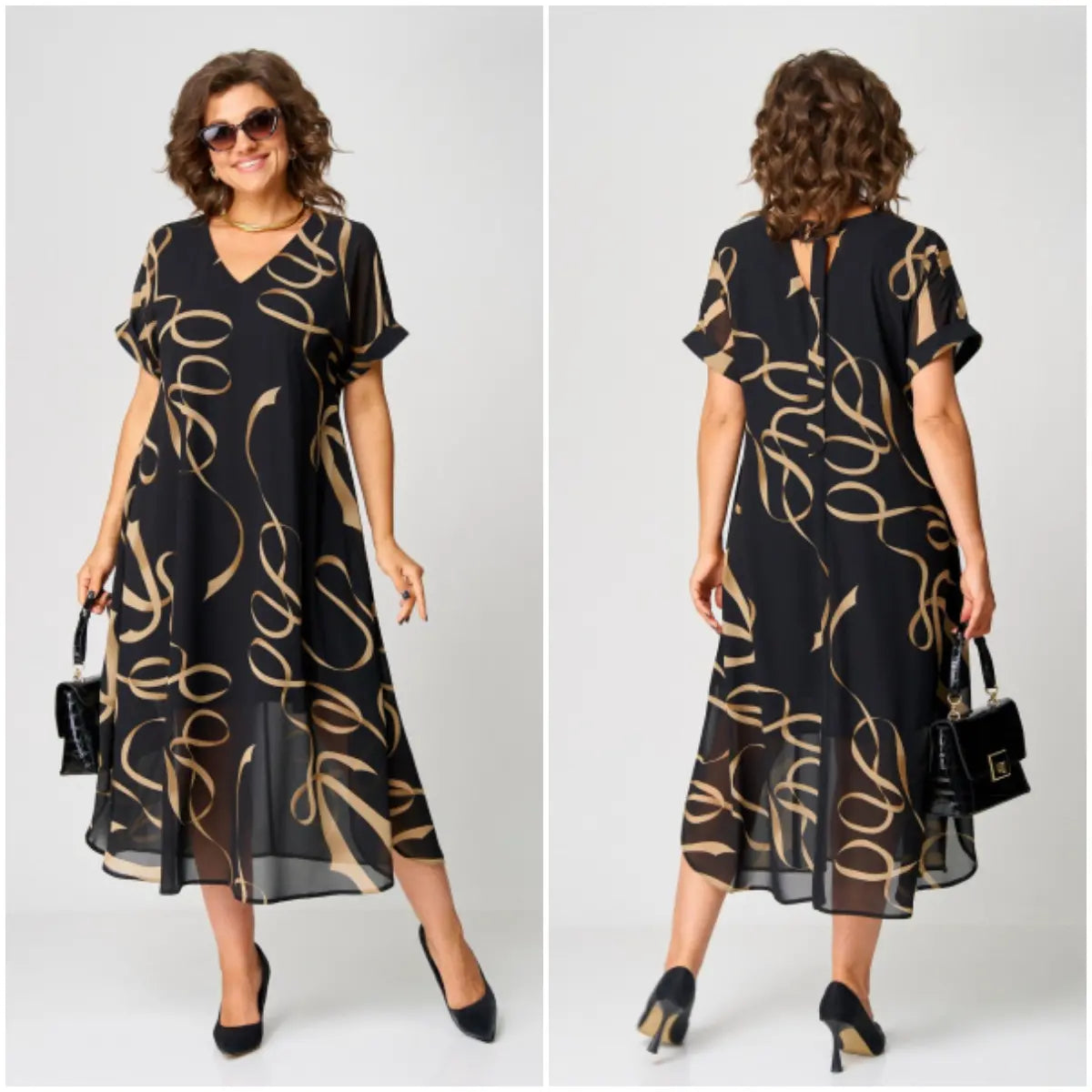 Sina | Cascading Chiffon Layers, Sculpted Abstract Fluidity