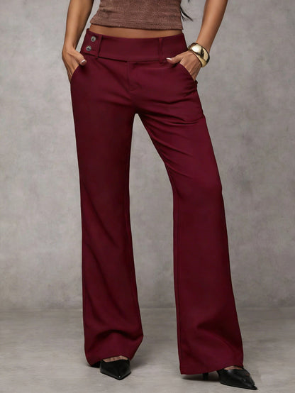 Duna | Elongating Straight-Leg Architecture, High-Waist Fluid Tailoring