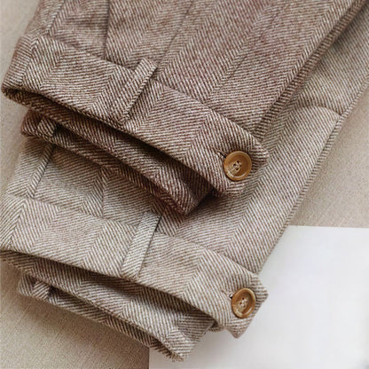 Elviera | Herringbone Trousers