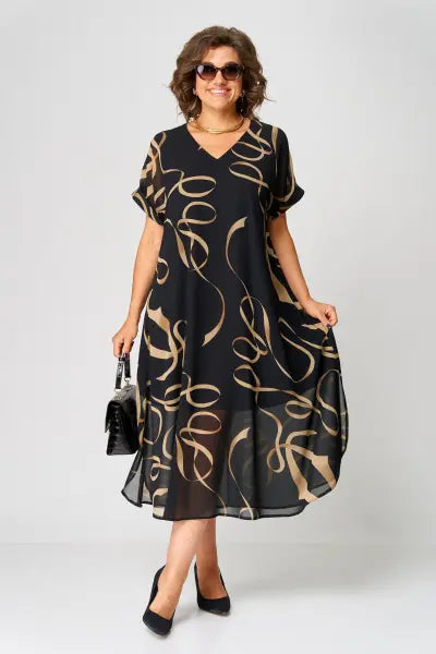 Sina | Cascading Chiffon Layers, Sculpted Abstract Fluidity