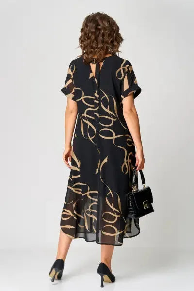 Sina | Cascading Chiffon Layers, Sculpted Abstract Fluidity