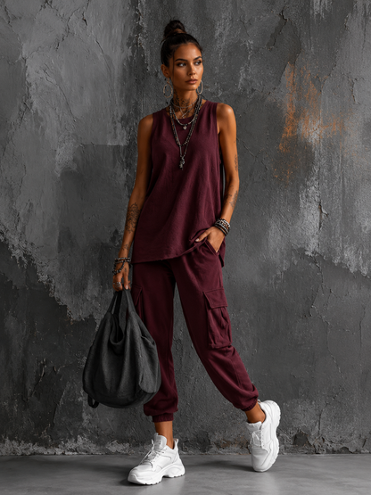 Norelle | Sweeping Wide-Leg Architecture, Breathable Co-Ord Polish