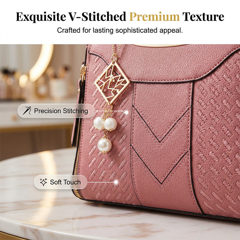 Nikki | Precision V-Chevron Quilting, Structured Dual-Carry Architecture