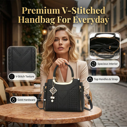 Nikki | Precision V-Chevron Quilting, Structured Dual-Carry Architecture