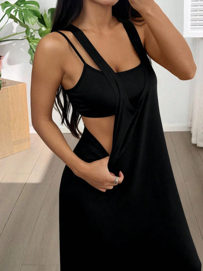 Liva | Illusion Two-Piece Layering, Sculpted Side-Cutout Drama