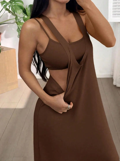 Liva | Illusion Two-Piece Layering, Sculpted Side-Cutout Drama