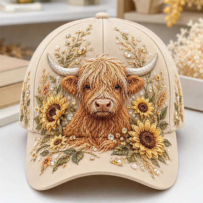 Puck | Tactile 3D Needlework, Countryside Floral Cap Architecture