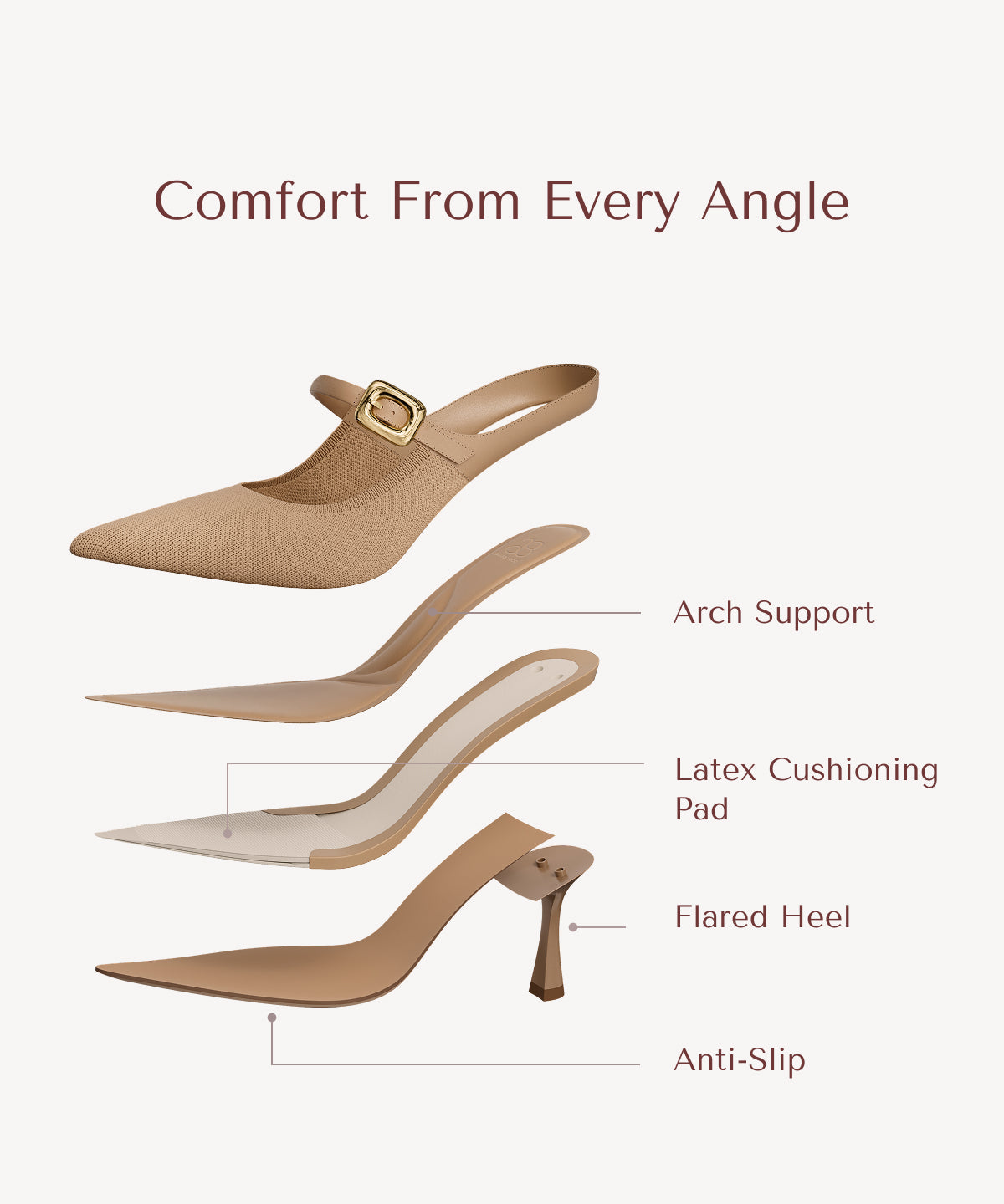 Grace | Sculpted Stiletto Geometry, Seamless Fly-Woven Luxury