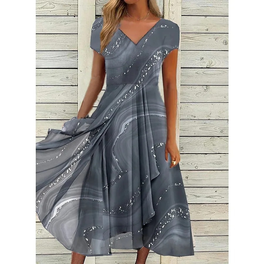 Amaris | V-neck Midi Dress