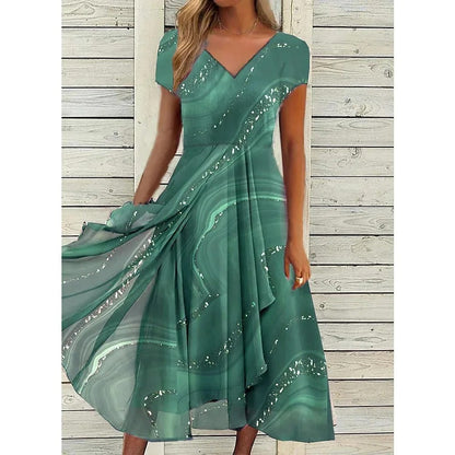 Amaris | V-neck Midi Dress